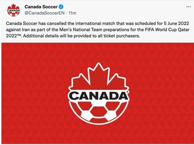 دیدار تدارکاتی تیم‌های ملی فوتبال ایران و کانادا لغو شد