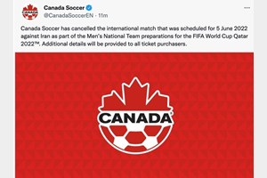 دیدار تدارکاتی تیم‌های ملی فوتبال ایران و کانادا لغو شد